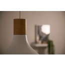 závesné stropné svietidlo - luster Philips 1x max. 60W E27 - biela / svetlé drevo