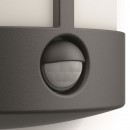 LED vonkajšie nástenné svietidlo lampa s pohybovým snímačom Philips STOCK 1x6W - antracit