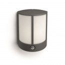LED vonkajšie nástenné svietidlo lampa s pohybovým snímačom Philips STOCK 1x6W - antracit