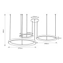 Lucide L464039930 LED závesné stropné svietidlo VIDAL  | 120W integrovaný LED zdroj | 5080lm | 2700K