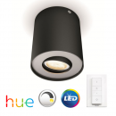 LED prisadené stropné svietidlo bodové Philips HUE PILLAR - čierne s diaľkovým ovládačom - White ambiance