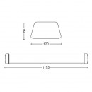 LED stropné / nástenné svietidlo Philips Aqualine 31247/31 / P3 4000K IP65 biele 117,5cm