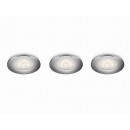 LED zápustné bodové svietidlo Philips SCEPTRUM ​​3x3W -> nahrádza 25W - lesklý chróm