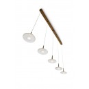 LED závesné stropné svietidlo - luster Philips Attilio 5x6W -> nahrádza 100W - bronz