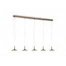LED závesné stropné svietidlo - luster Philips Attilio 5x6W -> nahrádza 100W - bronz