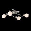 Globo 60209-4 prisadené stropné svietidlo Lilly 4x40W | E14 - chróm, matný nikel, opál