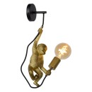 Lucide 10202/01/30 EXTRAVAGANZA CHIMP dekoratívne nástenné svietidlo 1xE27 - čierna, zlatá