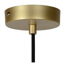 Lucide 10410/20/02 COOPER závesné stropné svietidlo D300mm | 1xE27 - mosadz, dymové sklo