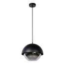 Lucide 10410/20/30 COOPER závesné atropné svietidlo D300mm | 1xE27 - čierna, dymové sklo