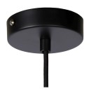 Lucide 10410/20/30 COOPER závesné atropné svietidlo D300mm | 1xE27 - čierna, dymové sklo