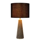 Lucide 10501/81/30 stolná lampička Extravaganza Velvet - 1x40W | E27 - čierna, kov, vypínač na kábli