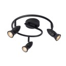 Lucide 13955/03/30 CARO stropné bodové svietidlo D310mm | 3xGU10 - čierna