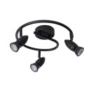 Lucide 13955/03/30 CARO stropné bodové svietidlo D310mm | 3xGU10 - čierna