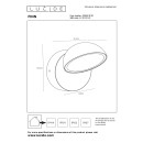 Lucide L228651230 LED vonkajšie nástenné svietidlo FINN | 12W integrovaný LED zdroj | 1200lm | 3000K