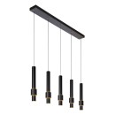 Lucide 24402/30/30 MARGARY závesné stropné svietidlo LED 5x4,2W | 2300lm | 2700K- čierna