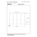 Lucide 24402/30/30 MARGARY závesné stropné svietidlo LED 5x4,2W | 2300lm | 2700K- čierna