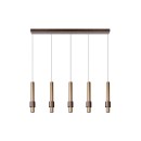 Lucide 24402/30/96 MARGARY závesné stropné svietidlo LED 5x4,2W | 2300lm | 2700K- kávová