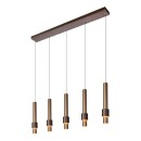Lucide 24402/30/96 MARGARY závesné stropné svietidlo LED 5x4,2W | 2300lm | 2700K- kávová