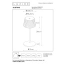 Lucide L278890238 LED vonkajšie stolné svietidlo JUSTINE | 2W integrovaný LED zdroj | 210lm | 2700K