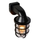 Lucide 29899/01/30 nástenná vonkajšia lampa Lewis 1x60W | E27 | IP44 - čierna, stmievateľná