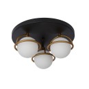 Lucide 30167/03/30 ISOBEL prisadené stropné svietidlo D380mm 3xG9 | IP44 - čierna, opál