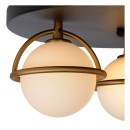 Lucide 30167/03/30 ISOBEL prisadené stropné svietidlo D380mm 3xG9 | IP44 - čierna, opál