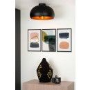 Lucide 30186/38/30 SHARAN prisadené stropné svietidlo D380mm | 1xE27 - čierna, dymové sklo