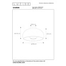 Lucide 30186/38/30 SHARAN prisadené stropné svietidlo D380mm | 1xE27 - čierna, dymové sklo