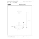 Lucide 30472/50/02 závesné stropné svietidlo Giada 1x60W | E27