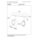 Lucide 35913/02/30 FLORIS stropné bodové svietidlo D100mm | 2xGU10 - čierna, mosadz