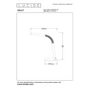 Lucide L366120430 LED stolná lampička GILLY  | 3W integrovaný LED zdroj | 290lm | 2700K