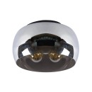Lucide 45101/40/65 OLIVIA prisadené stropné svietidlo D400mm | 3xE27 - čierna, dymové sklo