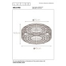 Lucide 45148/45/37 MELOPEE prisadené stropné svietidlo D450mm | 1xE27 - tyrkysová