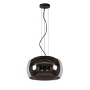 Lucide 45401/40/65 OLIVIA závesné stropné svietidlo D400mm | 3xE27 - čierna, dymové sklo