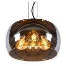 Lucide 45401/40/65 OLIVIA závesné stropné svietidlo D400mm | 3xE27 - čierna, dymové sklo