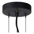 Lucide 45401/40/65 OLIVIA závesné stropné svietidlo D400mm | 3xE27 - čierna, dymové sklo