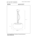 Lucide 45401/40/65 OLIVIA závesné stropné svietidlo D400mm | 3xE27 - čierna, dymové sklo