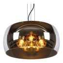 Lucide 45401/50/65 OLIVIA závesné stropné svietidlo D400mm | 3xE27 - čierna, dymové sklo