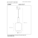 Lucide 45494/01/65 závesné stropné svietidlo Joanet 1x40W | E27 - dymovo šedá, sklo
