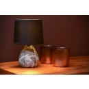 Lucide 47508/81/30 stolná lampička Marmo 1x40W | E14 - čierna, keramika, vypínač na kábli