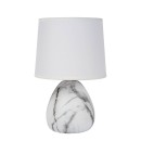 Lucide 47508/81/31 stolná lampička Marmo 1x40W | E14 - biela, keramika, vypínač na kábli