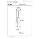 Lucide 74404/13/65 závesné stropné svietidlo Orlando 3x60W | E27