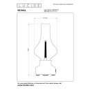 Lucide L745160231 LED stolná lampička JASON  | 2W integrovaný LED zdroj | 122lm | 3000K