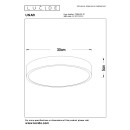 Lucide L791853031 LED prisadené stropné svietidlo UNAR  | 18W integrovaný LED zdroj | 1140lm | 2700K