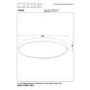 Lucide L791856002 LED prisadené stropné svietidlo UNAR  | 60W integrovaný LED zdroj | 3700lm | 2700K