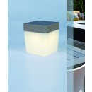 Lutec 6908001337 LED vonkajší stolný solárne lampička Table Cube 1x1W | 3000K | IP44 - prenosná, sivá