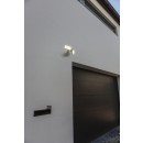 Lutec 7632201053 LED vonkajší nástenný reflektor so senzorom Arc 1x19W | 5000K | IP54 - 2 nastaviteľné hlavy