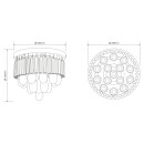Globo 68598A LED prisadené stropné svietidlo Manilo 1x12W | 960lm | 4000K - chróm. priehľadná