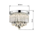 Globo 68598A LED prisadené stropné svietidlo Manilo 1x12W | 960lm | 4000K - chróm. priehľadná