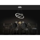 Globo 67032-60 LED závesný luster Marilyn 1x60W | 2840lm | 4000K - nastaviteľné, chróm, priehľadný krištáľ